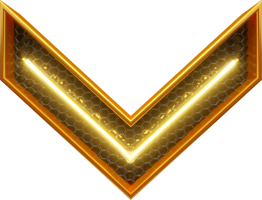 Arrow with neon and realistic 3d render grid