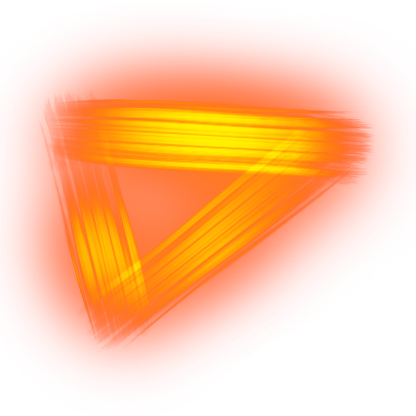 Neon orange triangle